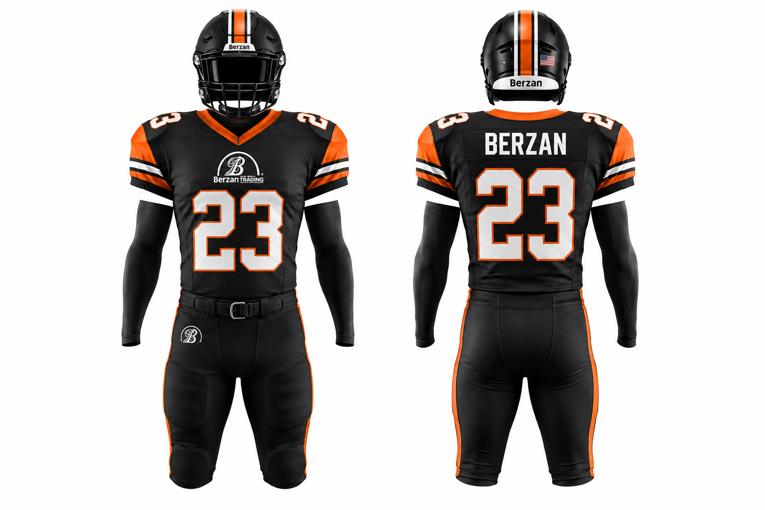 American football uniforms