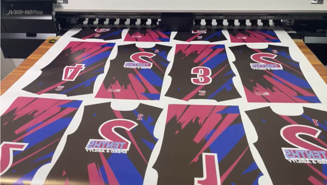 Full sublimation printing of custom jerseys at Berzan Trading